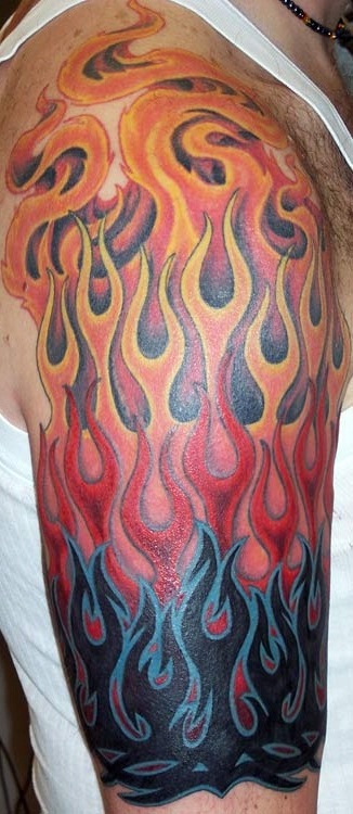 23 Wonderful Tribal Fire and Flame Tattoo | Only Tribal