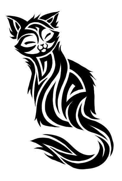 10 Awesome Tribal Cat Tattoos | Only Tribal
