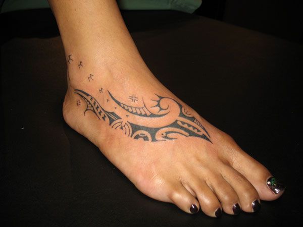 16 Awesome Tribal Foot Tattoos