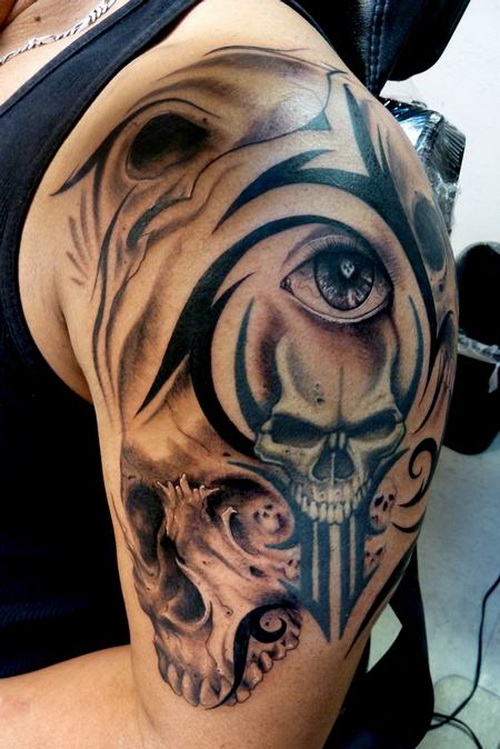 25 Cool Tribal Skull Tattoos