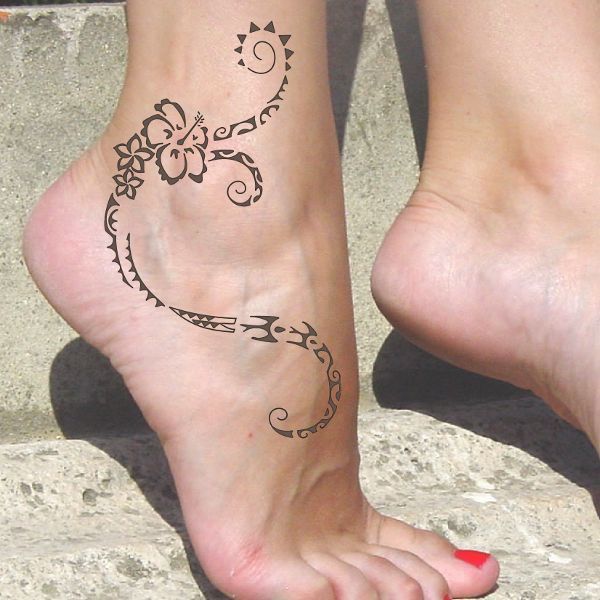 16 Awesome Tribal Foot Tattoos | Only Tribal