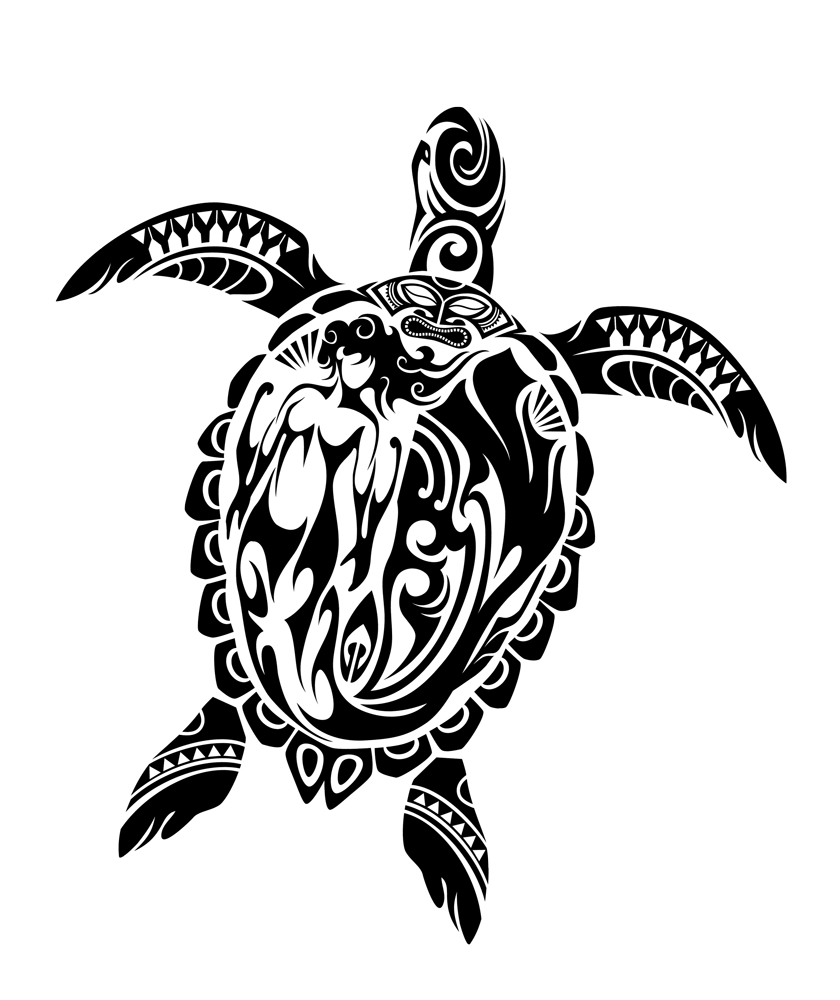 Sea Turtle Tribal Tattoo.