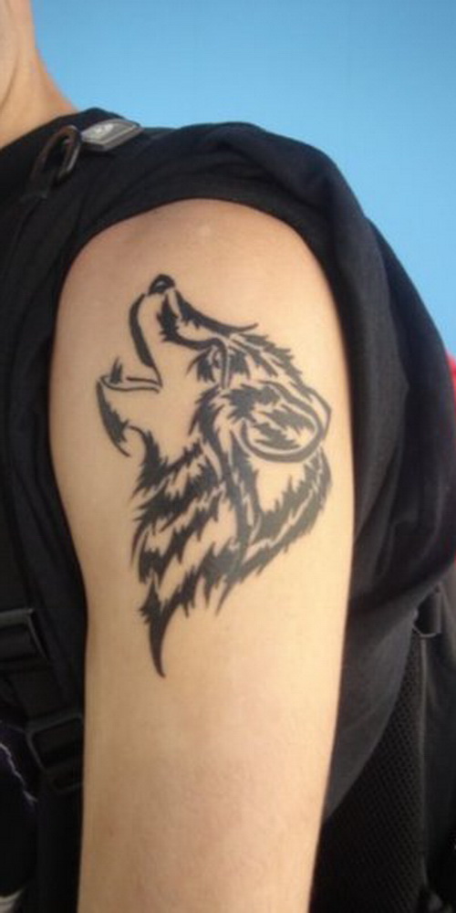 18 Awesome Tribal Wolf Tattoo Only Tribal