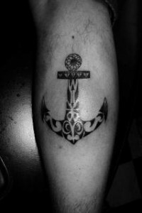 Anchor Tribal Tattoo