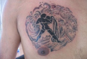 Aquarius Tribal Tattoo for Men