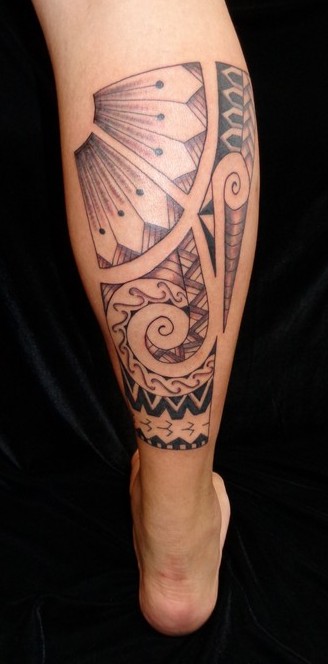 15 Unique Tribal Calf Tattoos | Only Tribal