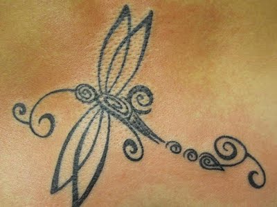 Chest dragonfly tattoo color for female, tattoo sketch#16