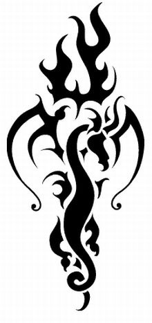 Black And White Flame Tattoos  ClipArt Best