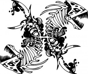 Pisces Tribal Tattoos Designs