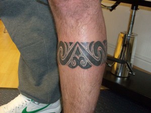 Tribal Calf Band Tattoos Designs