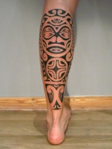 Tribal Calf Tattoo Designs