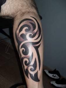 Tribal Calf Tattoos for Guys