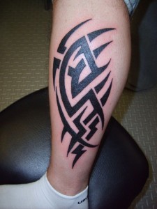 Tribal Calf Tattoos