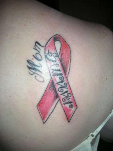 Tribal Cancer Ribbon Tattoos