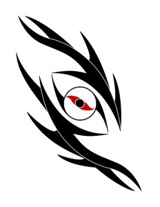 Tribal Dragon Eye Tattoo