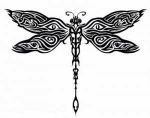 Tribal Dragonfly Tattoo