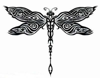 Tribal Dragonfly Tattoo1