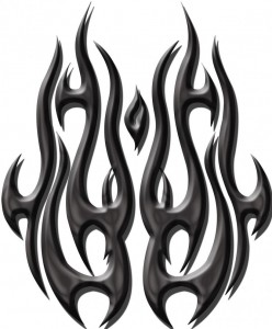 Tribal Flame Tattoo