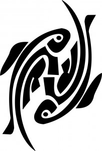 Tribal Pisces Sign Tattoo