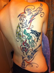 Tribal Pokemon Back Tattoos