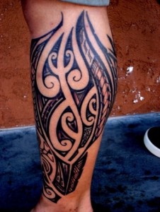 Tribal Tattoo Calf