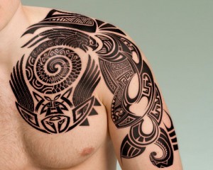 African Tribal Shoulder Tattoos
