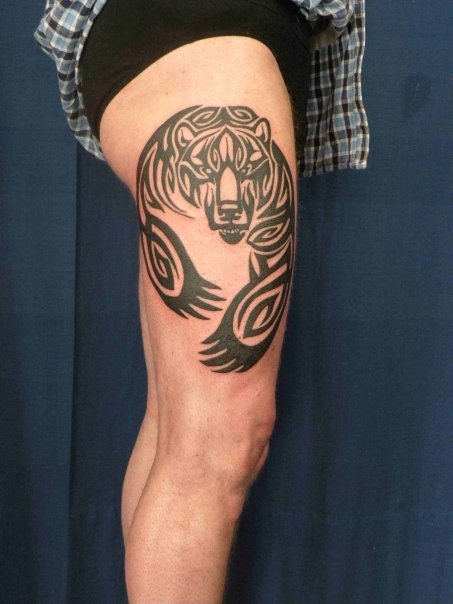 Bear Wolf tatuaje Design For Leg  tatuaje Imágenes  xever  Imágenes  españoles imágenes
