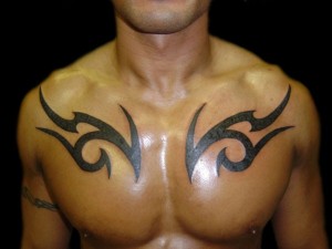 Chest Tribal Tattoos