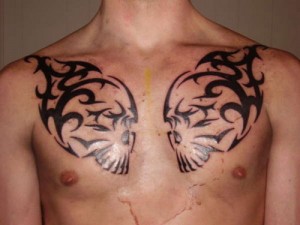 Chest Tribal Tattoos for Men