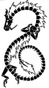 Chinese Dragon Tribal Tattoo
