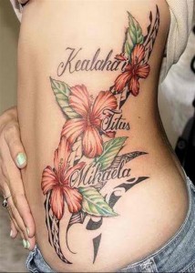 Feminine Tribal Flower Tattoos