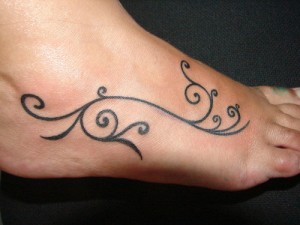 Foot Tattoo Tribal