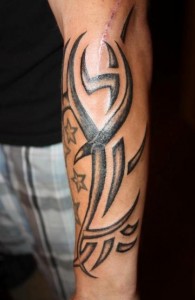 Forearm Tribal Tattoos for Guys