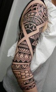 Full Sleeve Hawaiian Tribal Tattoos