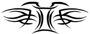 Gemini Tribal Tattoo Design