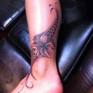 Hawaiian Tribal Ankle Tattoos