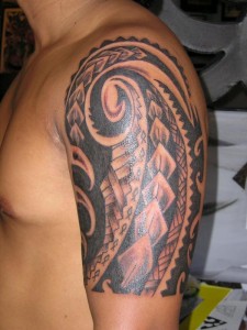 Hawaiian Tribal Half Sleeve Tattoos