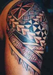 Hawaiian Tribal Shoulder Tattoos