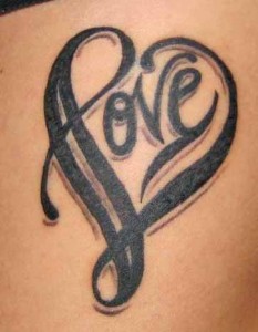 Heart with Tribal Tattoos