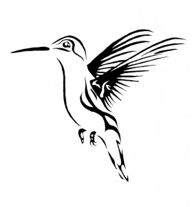 Hummingbird Tribal Tattoo