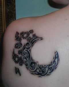 Images of Tribal Moon Tattoos