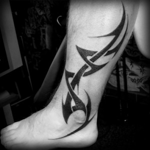 Leg Tribal Tattoo