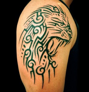 Leo Tribal Arm Tattoos