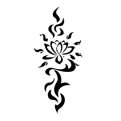 11 Beautiful Tribal Lotus Flower Tattoos