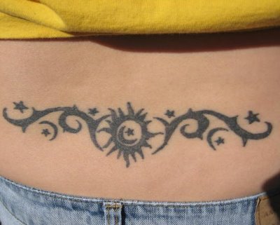 Tribal Lower Back Star Tattoo  Tattoo for a week