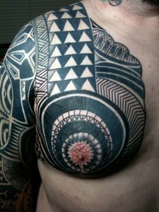 Maori Tribal Chest Tattoos