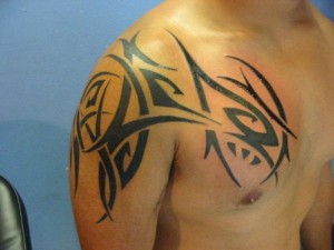Mens Shoulder Tribal Tattoos