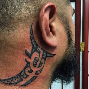 Neck Tribal Tattoo