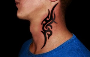 Neck Tribal Tattoos