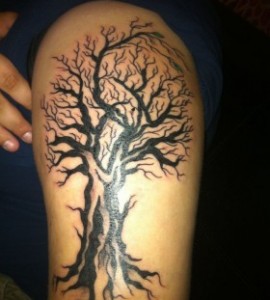 Oak Tree Tribal Tattoo